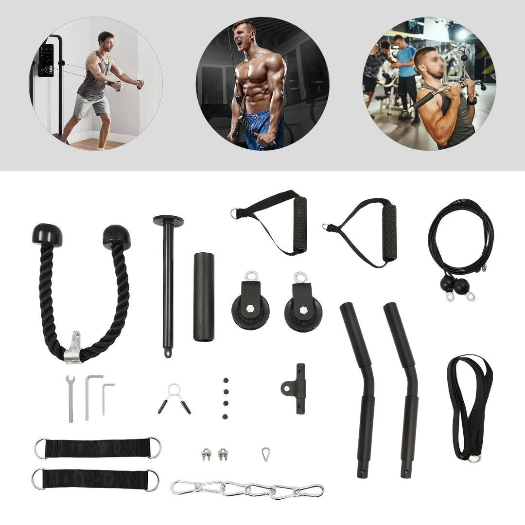 Premium Cable Pulley System – Adjustable Gym Fitness Equipment for Lat Pull, Tricep, Bicep, Back & Shoulder Workout, High 