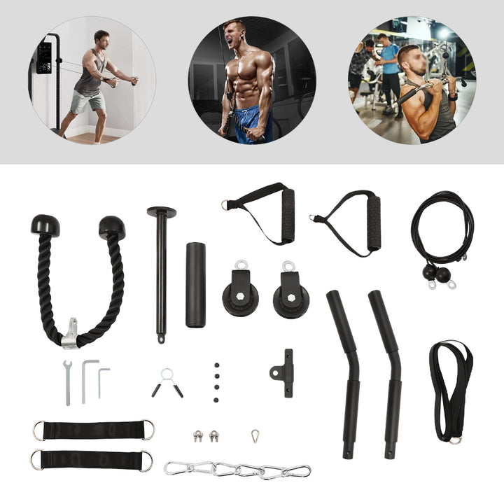 Premium Cable Pulley System – Adjustable Gym Fitness Equipment for Lat Pull, Tricep, Bicep, Back & Shoulder Workout, High 