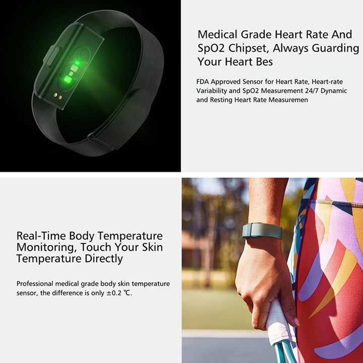 Premium Smart Fitness Tracker Bracelet – Heart Rate, Blood Pressure Monitor, Pedometer for Men & Women, Sport and Health 