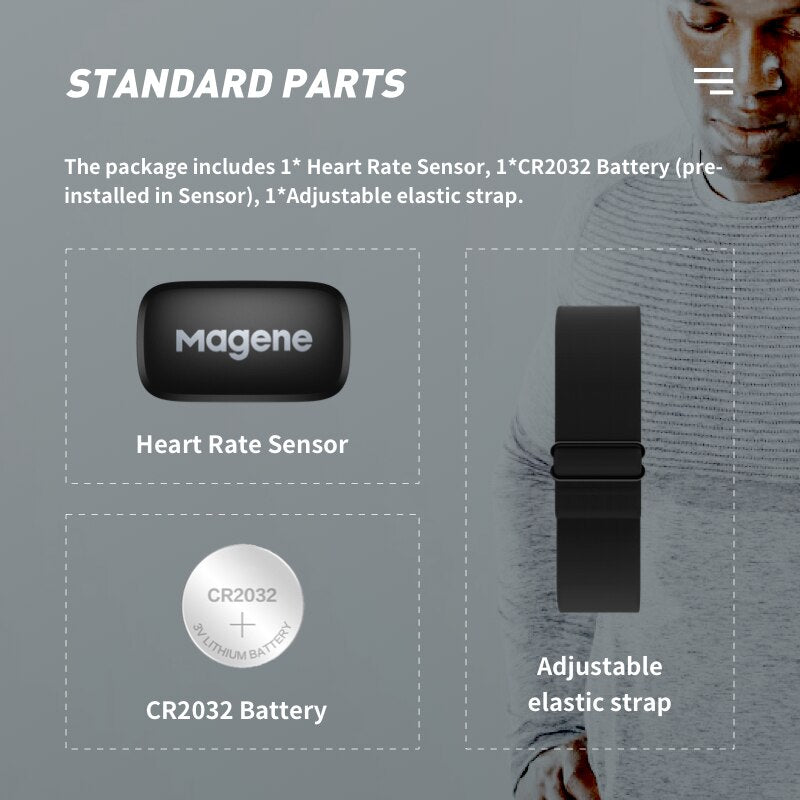 Premium Heart Rate Monitor Chest Strap – Dual Mode ANT+ & Bluetooth, IP67 Waterproof, 1000 Hours Battery, Compatible 