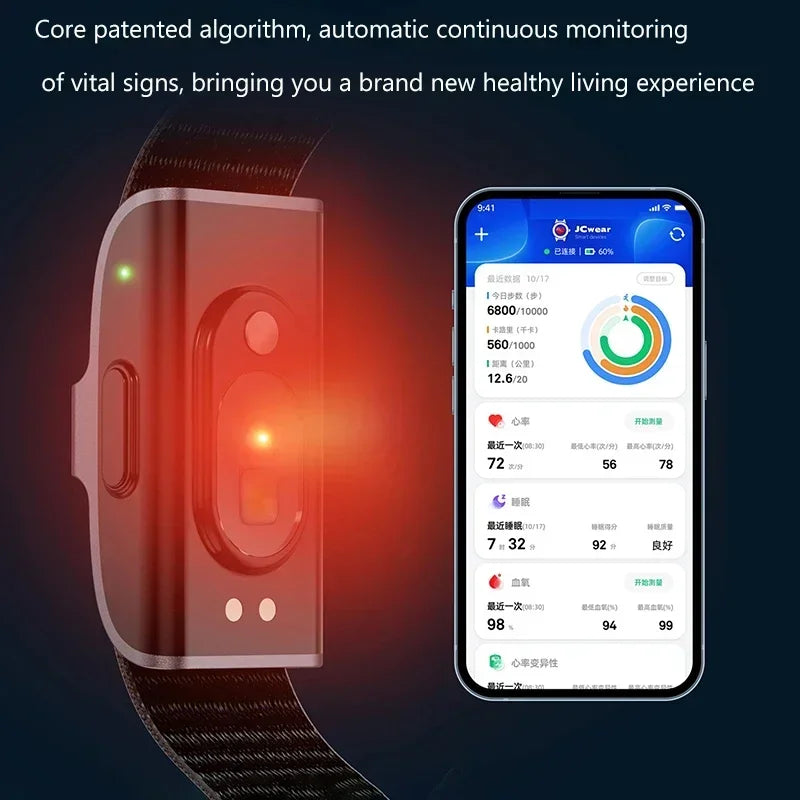 Premium Smart Fitness Tracker Bracelet – Heart Rate, Blood Pressure Monitor, Pedometer for Men & Women, Sport and Health 