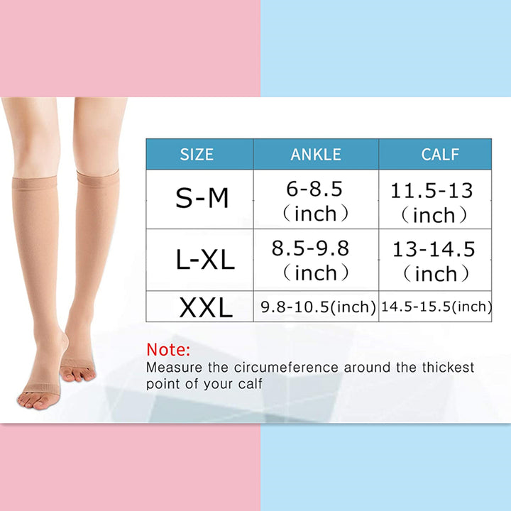 Premium Compression Socks with Zipper for Men & Women – Support for Improved Circulation, Pain & Swelling Relief – 1 Pair of 