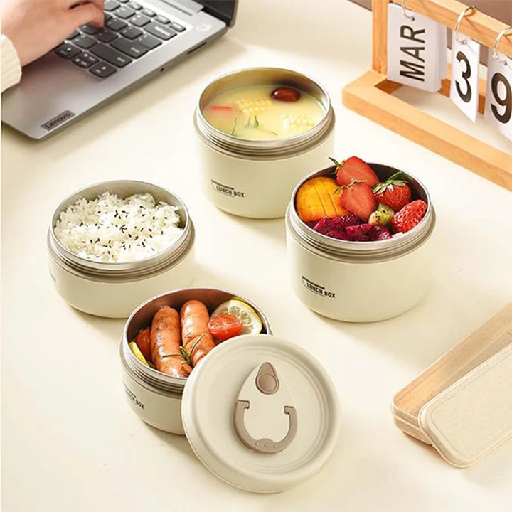 Premium Insulated 304 Stainless Steel Lunch Box – Multi-Layer Design, Microwave Safe, Durable, Leak-Proof, Perfect for On-the