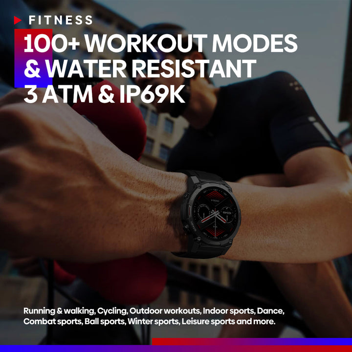 Premium Smartwatch with 1.43" AMOLED Display, Voice Calling, Health & Fitness Tracking, SpO2, Heart Rate, 14-Day Battery, Sports Modes, Waterproof, Compatible with Android & iOS