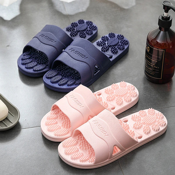 Premium Extra Large Acupoint Massage Slippers – Non-Slip Hollow Design for Indoor Home and Bathroom Use, Comfortable Sole Support for Men and Women, Ideal for Relaxation and Foot Therapy