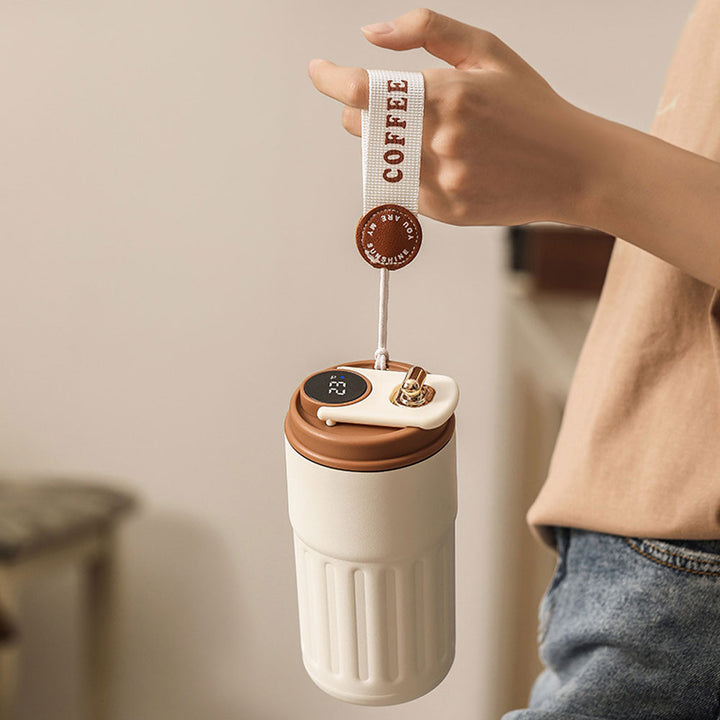 Premium Smart Thermos Bottle – 450ml Stainless Steel Vacuum Cup with Temperature Display, Portable Business Thermal Mug