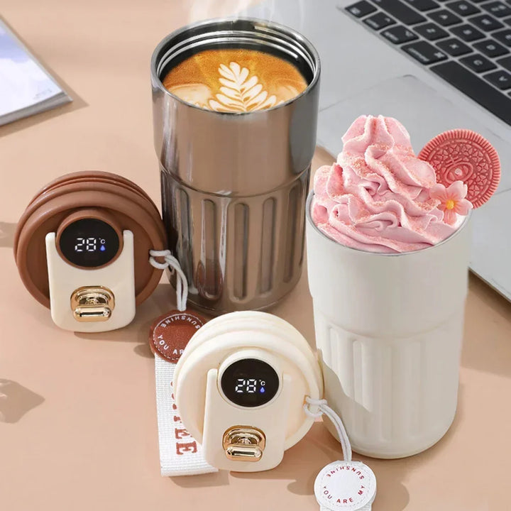 Premium Smart Thermos Bottle – 450ml Stainless Steel Vacuum Cup with Temperature Display, Portable Business Thermal Mug