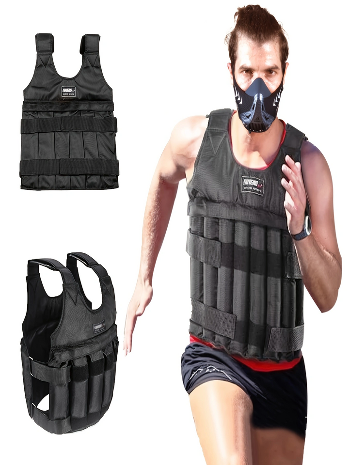 Premium Adjustable Weight Vest for Running, Jogging & Workout – 3kg, 15kg, 35kg Options, Fitness Exercise Jacket with Secure 