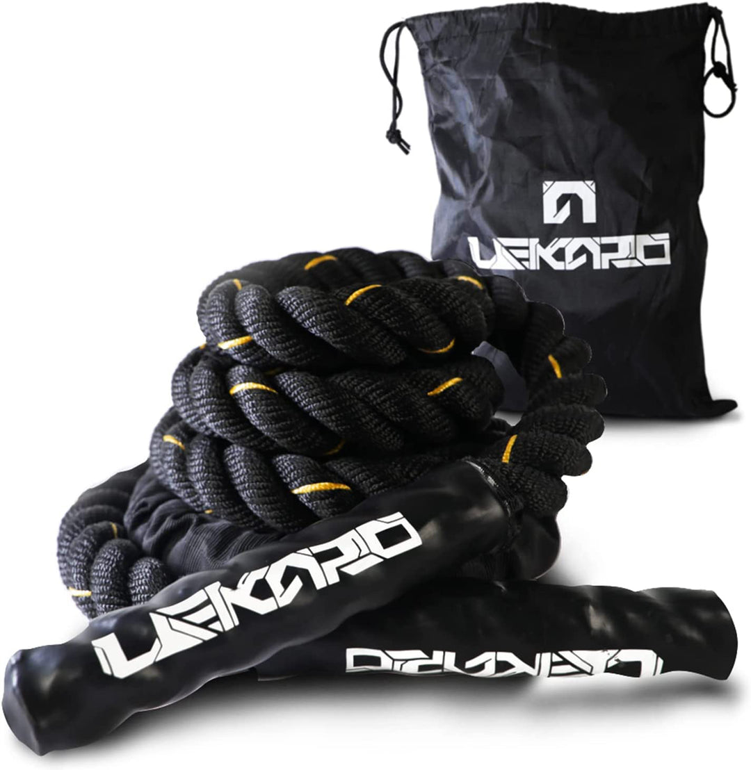 Premium Weighted Jump Rope – 10ft Fitness Skipping Rope for Strength & Cardio Training – Durable Heavy Duty Polyester for Men