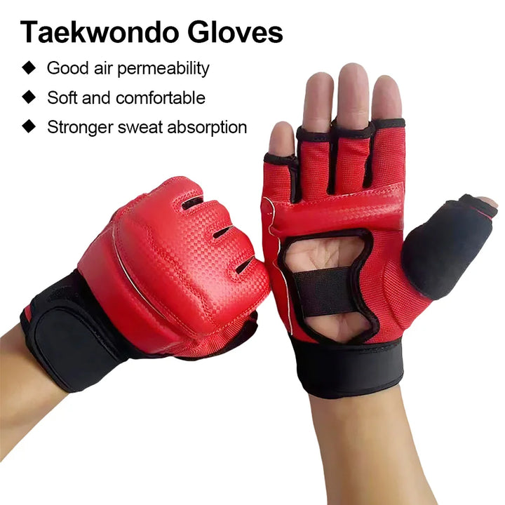 Premium Kickboxing Gloves – High Quality MMA Gloves for Muay Thai & Boxing Training – PU Leather Half Mitts for Fighters 