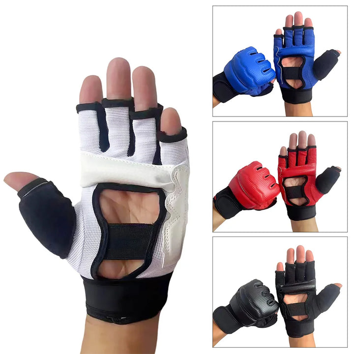 Premium Kickboxing Gloves – High Quality MMA Gloves for Muay Thai & Boxing Training – PU Leather Half Mitts for Fighters 