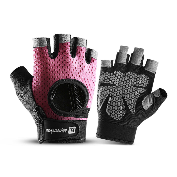 Premium Half Finger Gloves for Gym & Cycling - Anti-Slip Gel Pad Workout Gloves for Men & Women, Fingerless Fitness Gloves,