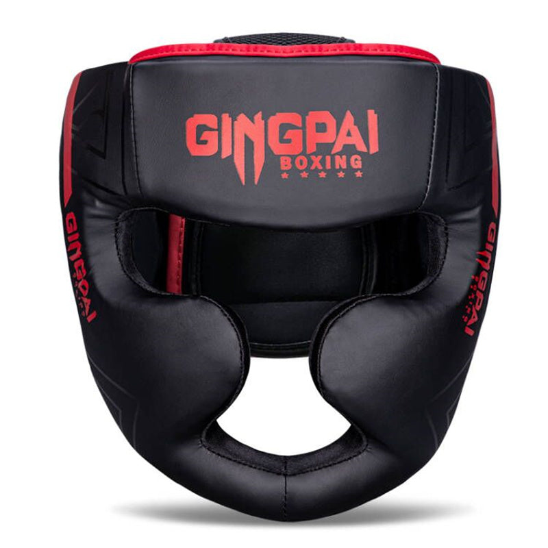 Premium Kickboxing Helmet – Full Face Muay Thai, MMA, Karate, Sanda Training Headgear, PU Leather, Protective Guard for Men