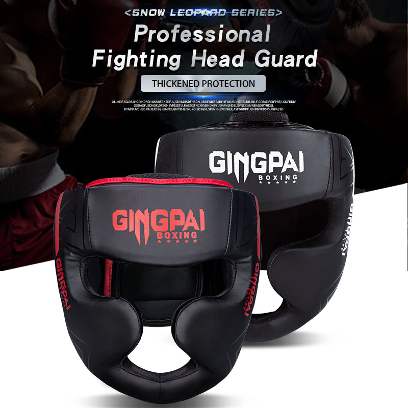 Premium Kickboxing Helmet – Full Face Muay Thai, MMA, Karate, Sanda Training Headgear, PU Leather, Protective Guard for Men
