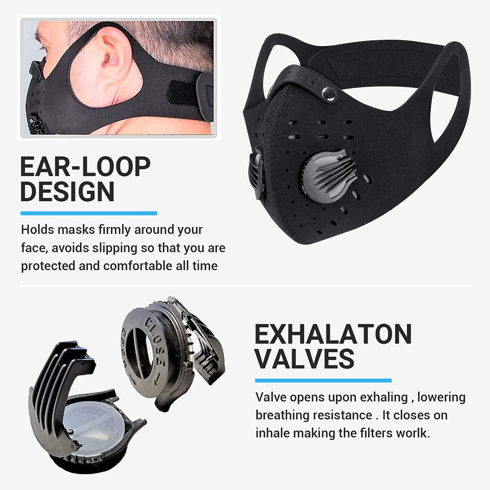Premium Cycling Face Mask for Men and Women – Dust Proof, Anti-Smog, Activated Carbon Training Mask, Outdoor Sports 