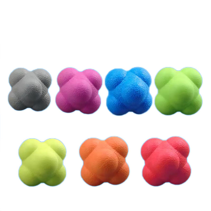Premium Reaction Training Ball for Speed & Agility – Hexagonal Silicone Reflex Ball for Coordination & Sports Fitness  