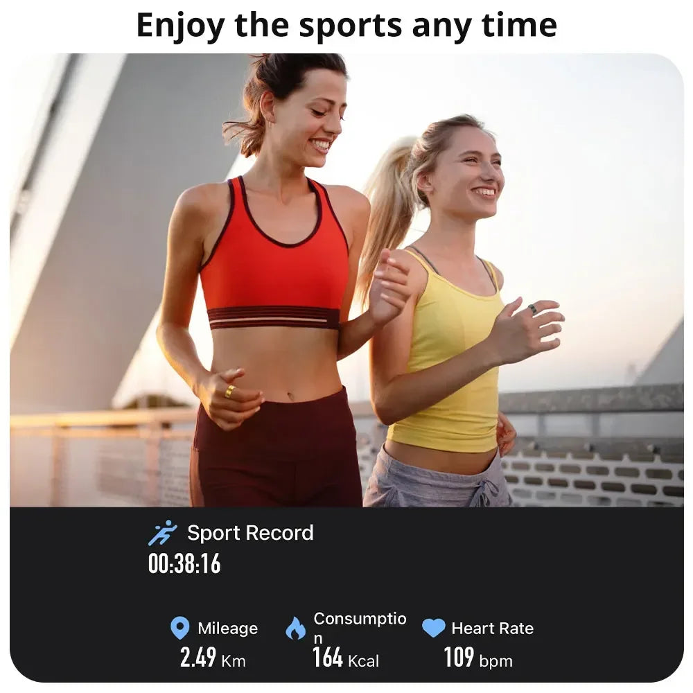 Premium Smart Ring with Charging Case – 5ATM Waterproof, 39-Day Battery Life, Real-Time Health Monitor, Multi-Sport Mode,