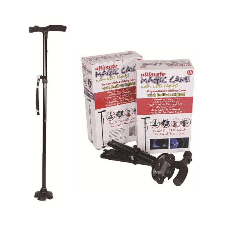 Premium Multifunctional Walking Stick – Telescopic Hiking Cane, Folding Trekking Poles for Seniors, Lightweight Aluminum 