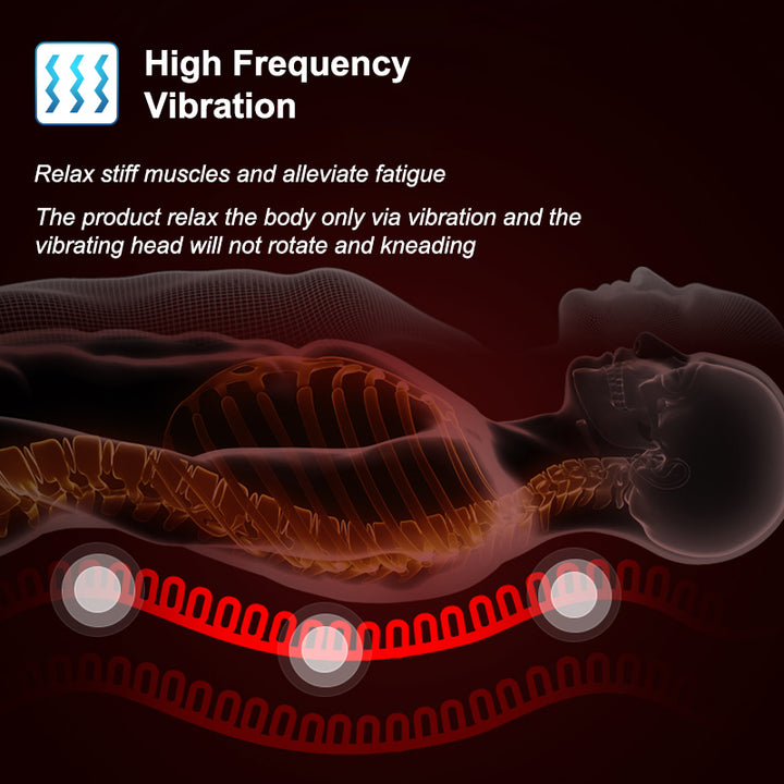 Premium Electric Massage Chair Cushion with Heating & Vibrator – 5-9 Vibration Zones, Adjustable Intensity & Temperature, 