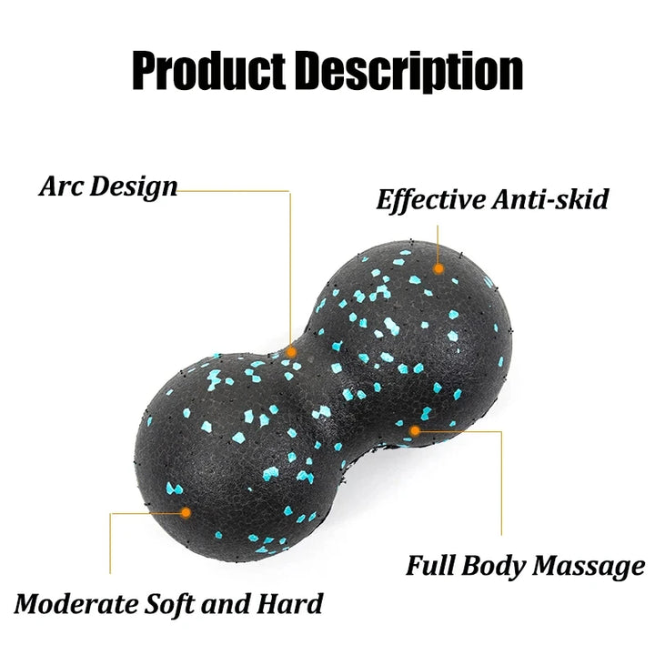 Premium EPP Lacrosse Myofascia Peanut Massage Ball for Pain Relief, High-Density Yoga Ball for Fitness, Body Fascia Exercise